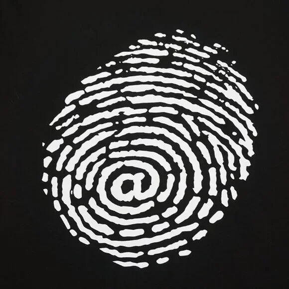 Always Black Personalized Fingerprint Short Sleeve T Shirt